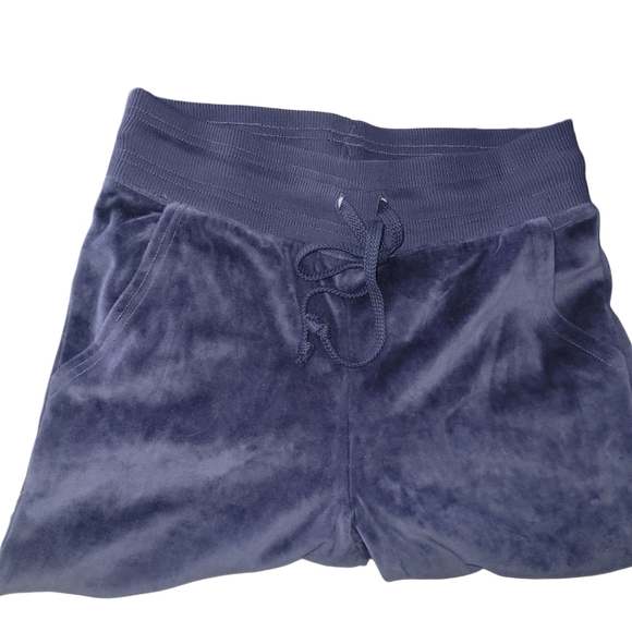 Aerie Blue Velour Flare Leg Pants S - Picture 2 of 4